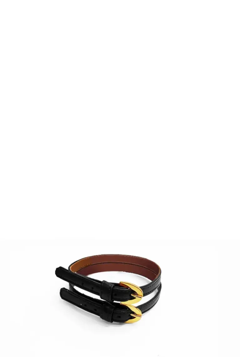 Ankle Strap — Black Nappa