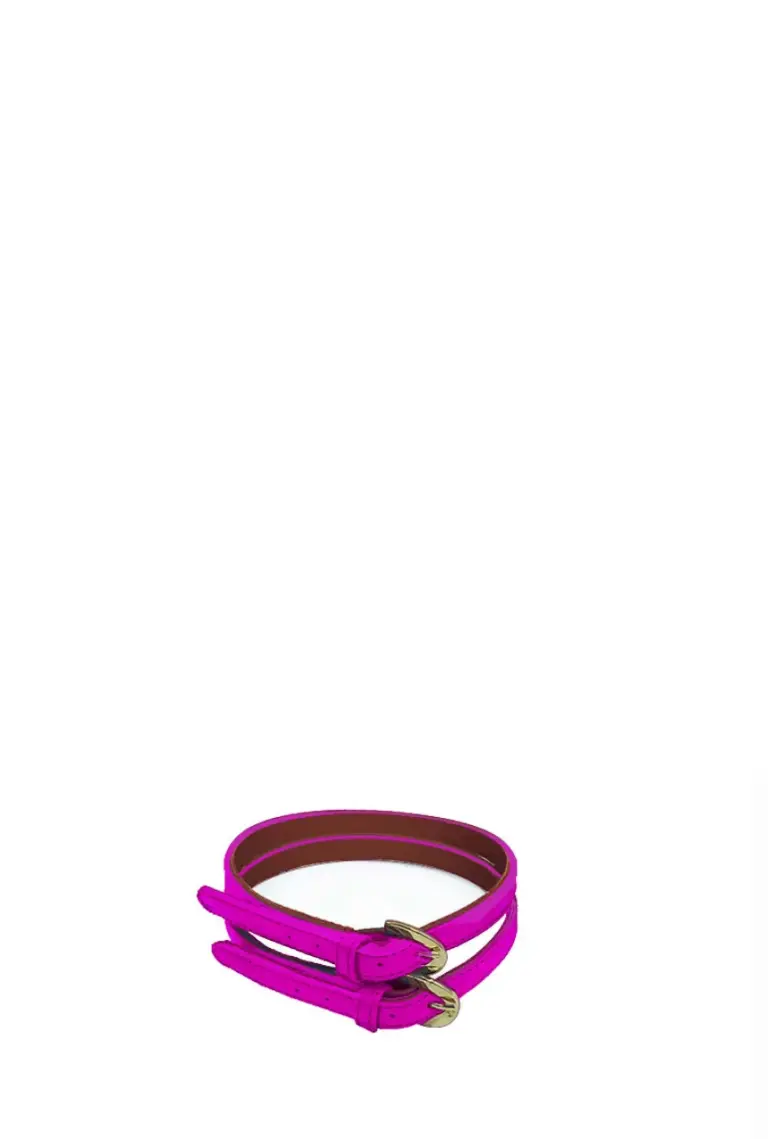 Ankle Strap — Hot Pink Crepe Satin