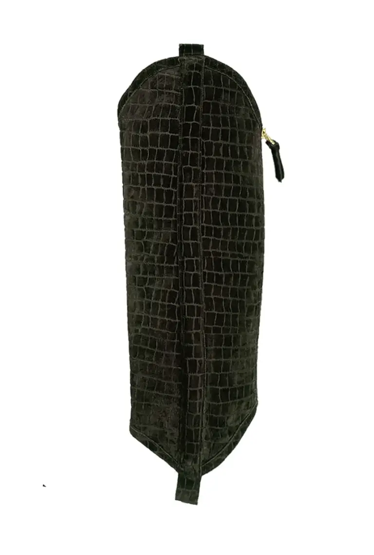 The Cowboy Gaiter — Mimetico Croc-print Suede