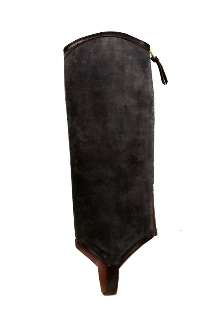 The Long Gaiter — Anthracite Wax Crosta & Ombra Calf