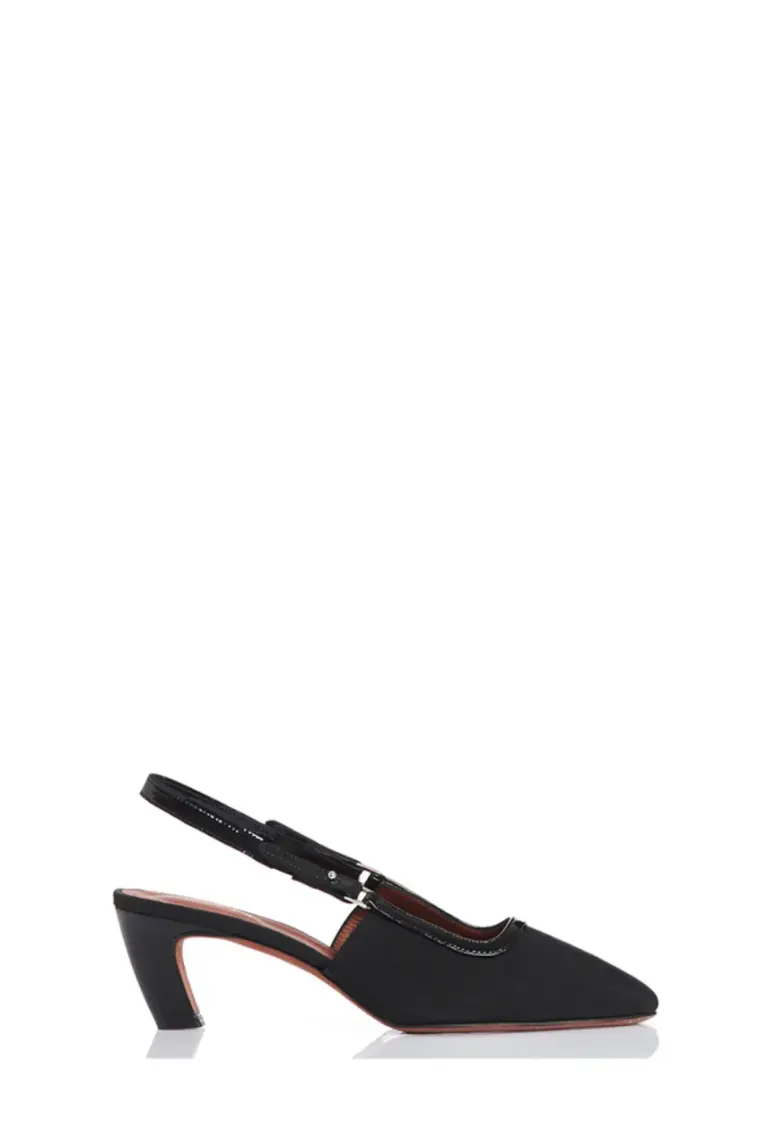 La Nostalgica — Black Gros-Grain & Patent