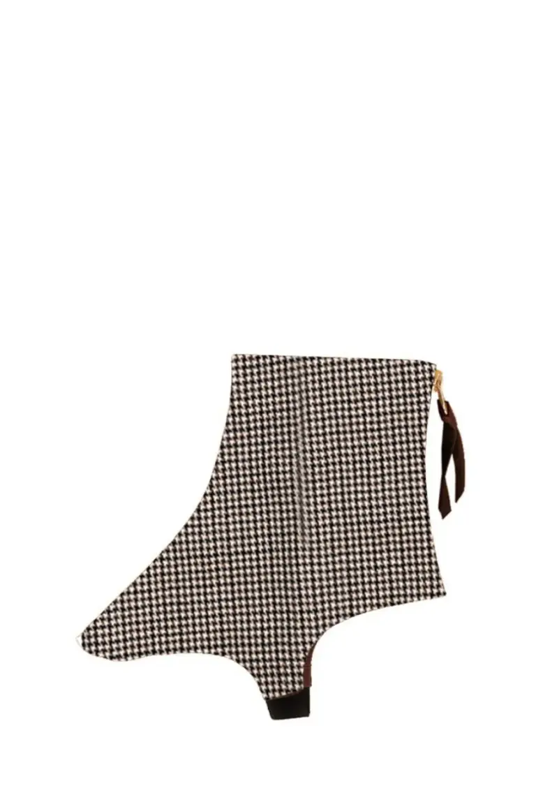 Short Gaiter — Ombra Pied-de-Poule Fabric